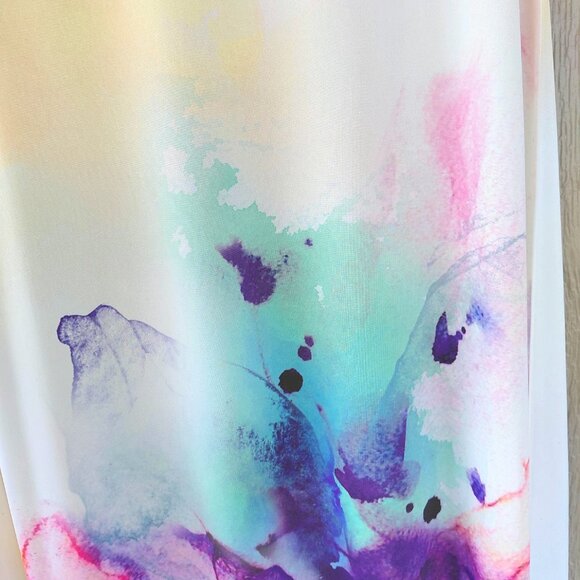 Spring Floral Color Splash Long Maxi Women Skirt Size Large - Picture 3 of 4